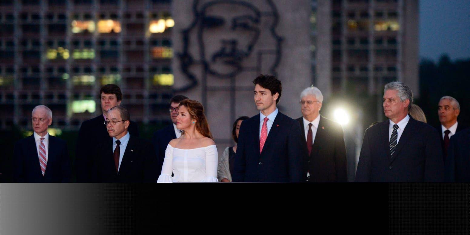 Justin Trudeau och hans fru Sophie vid besöket i Havanna, Kuba, häromveckan. Arkivbild.