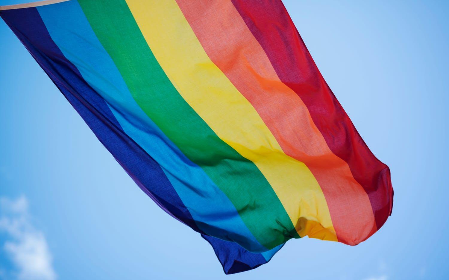 Elever på en skola i Växjö fick vifta med prideflaggor på skolgården i samband med en temavecka. JO kritierar hur det gick till – elever kan ha upplevt sig tvingade att vara med och vifta. Arkivbild.