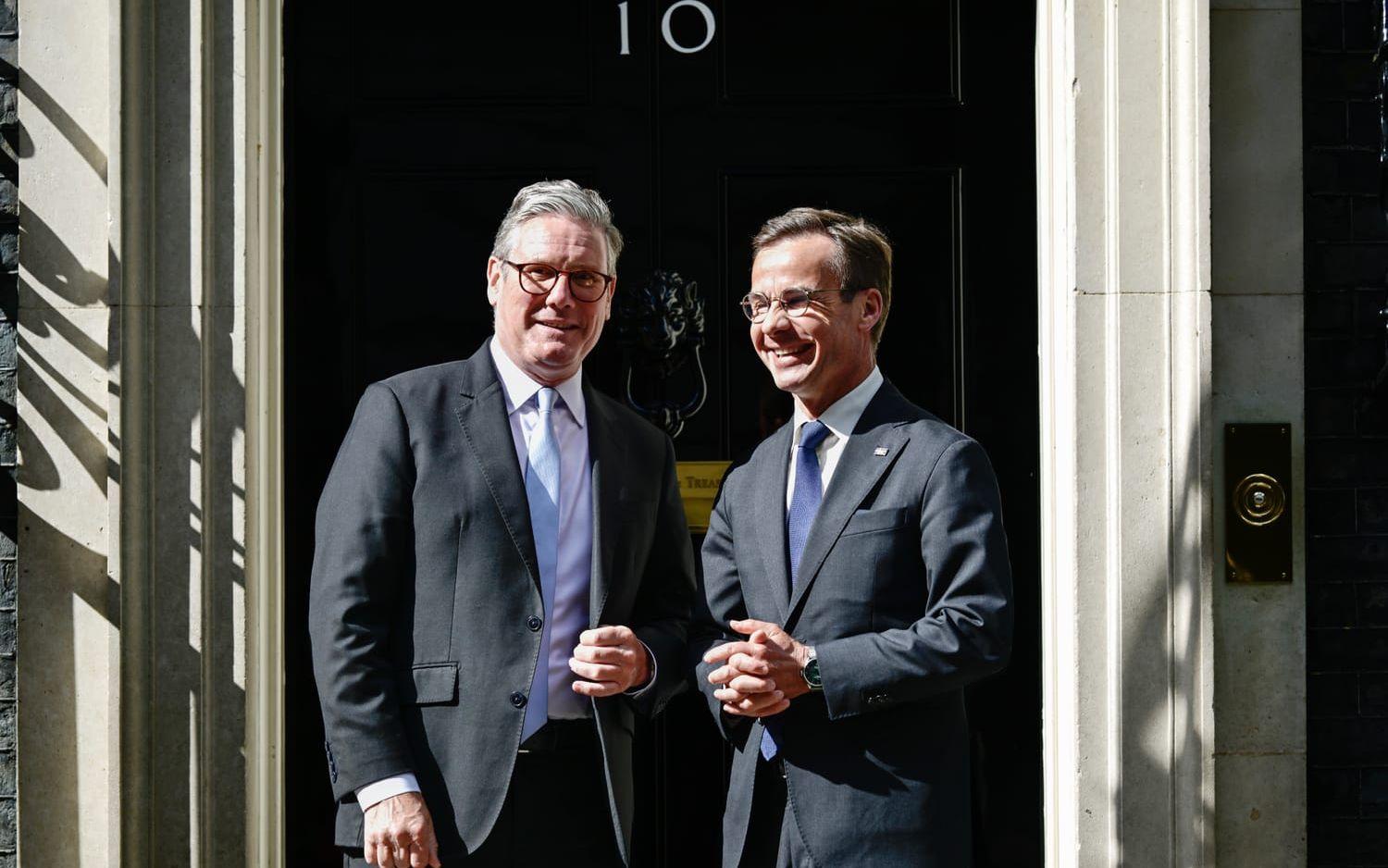 Storbritanniens premiärminister Keir Starmer och Sveriges statsminister Ulf Kristersson (M) träffas i London för bilaterala möten.