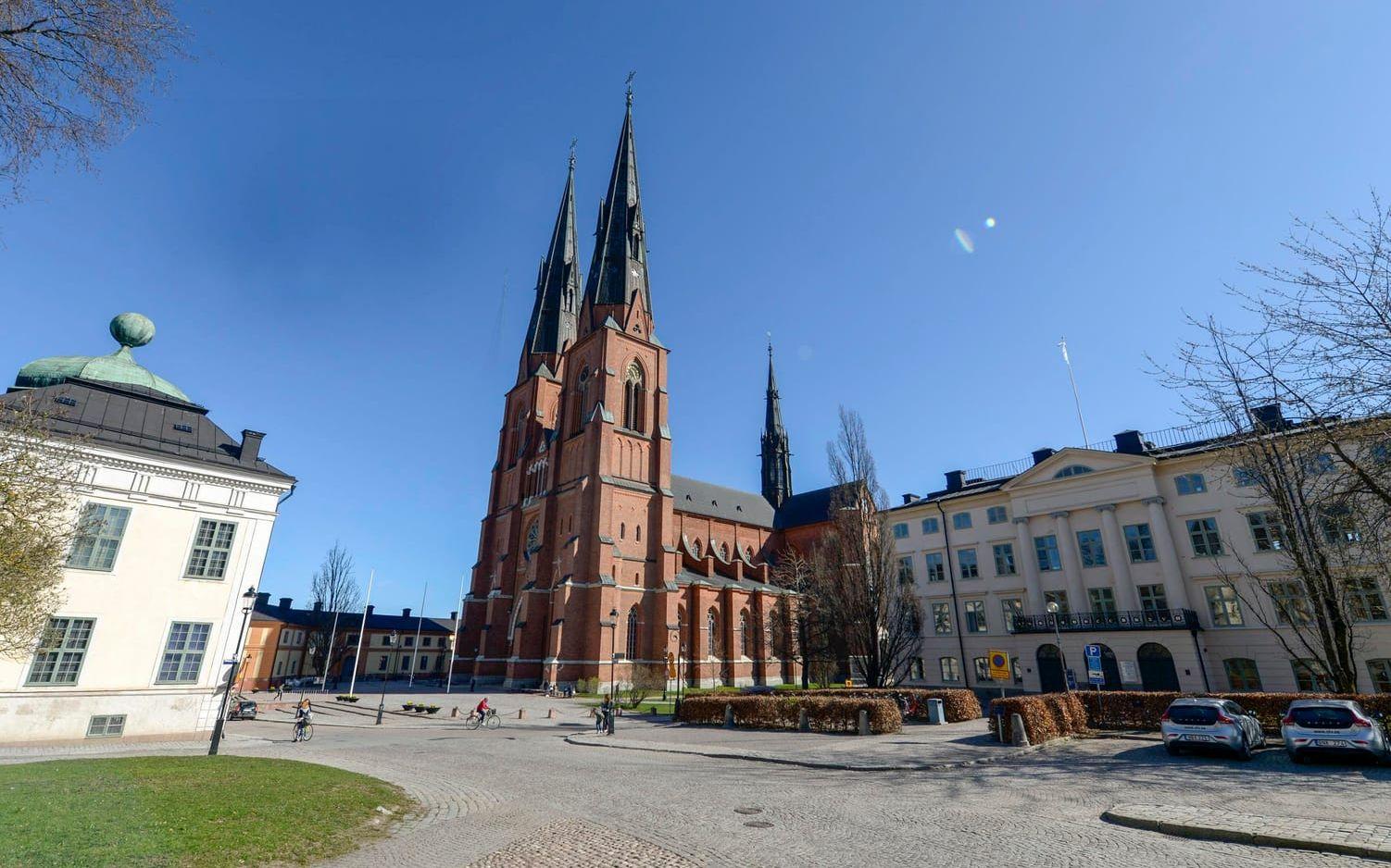 Uppsala domkyrka är bästa kyrka på listan och hamnar på femte plats över landets vackraste byggnader. Bild: Bertil Ericson, TT