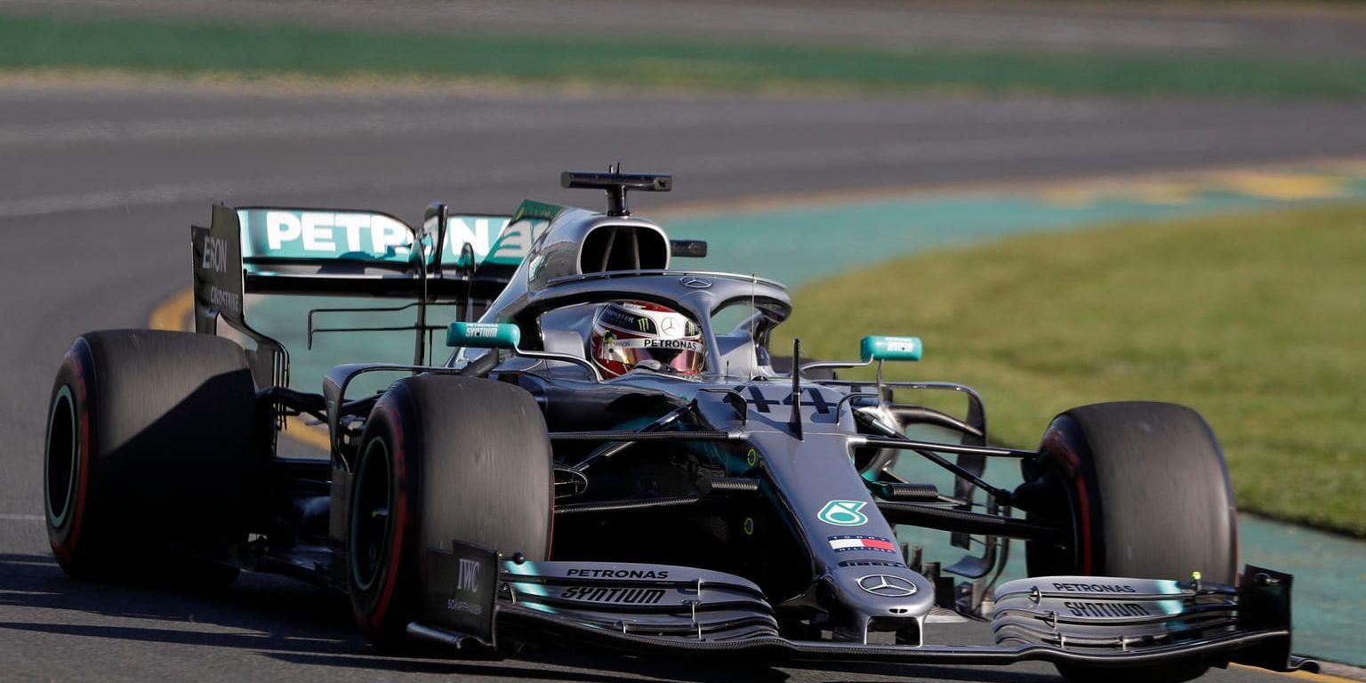 Lewis Hamilton var snabbast i kvalet vid säsongspremiären i Australiens GP i Melbourne på lördagen. Arkivbild