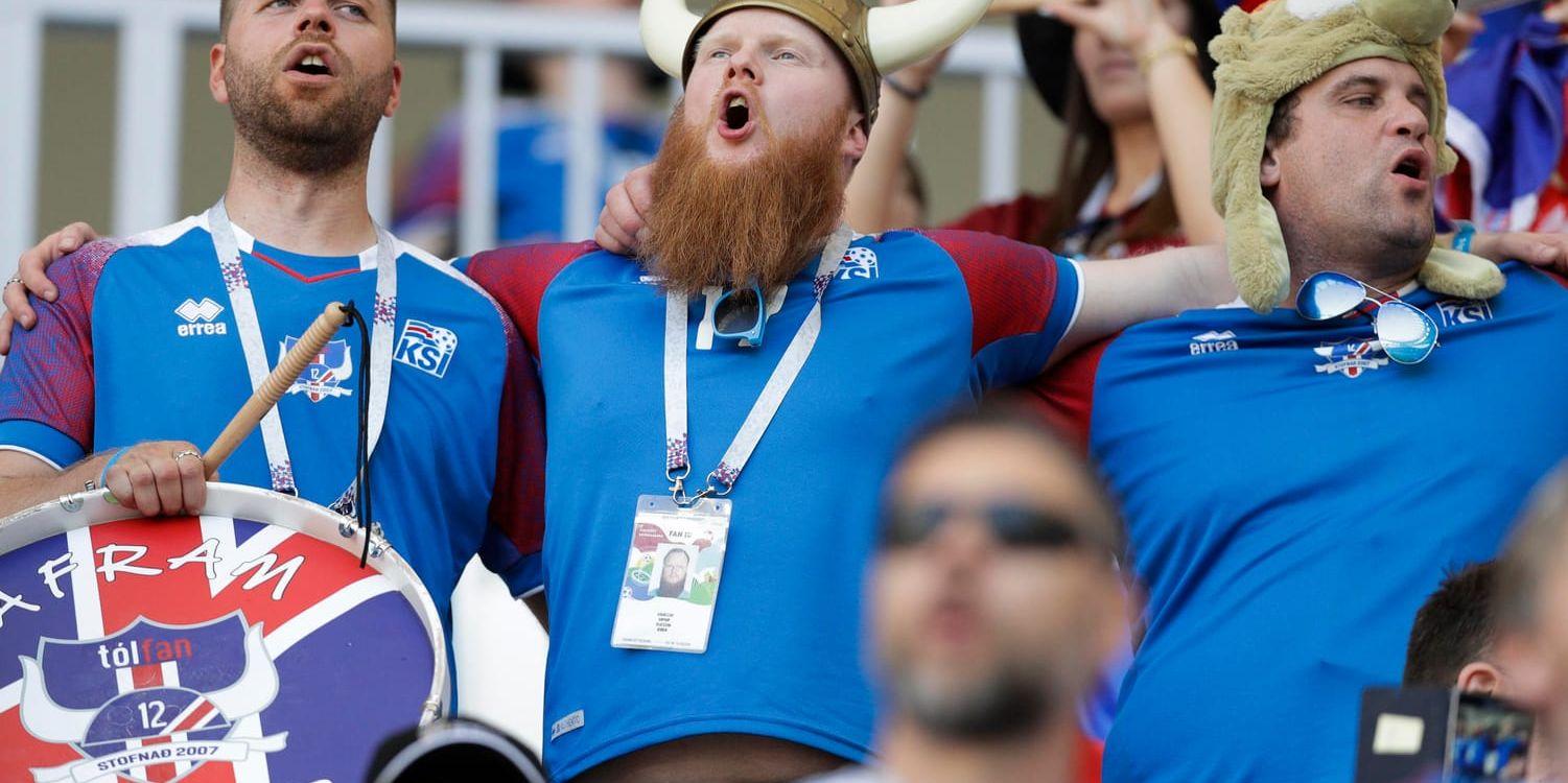 Får de isländska fansen fira ett VM-avancemang? Arkivbild.