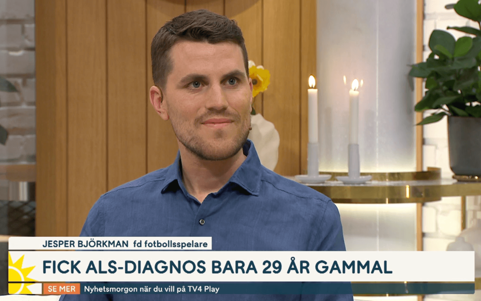 Jesper Björkman tvingades lägga av som 29-åring som fotbollsspelare. Nyligen gick han ut och berättade att han hade drabbats av sjukdomen ALS.