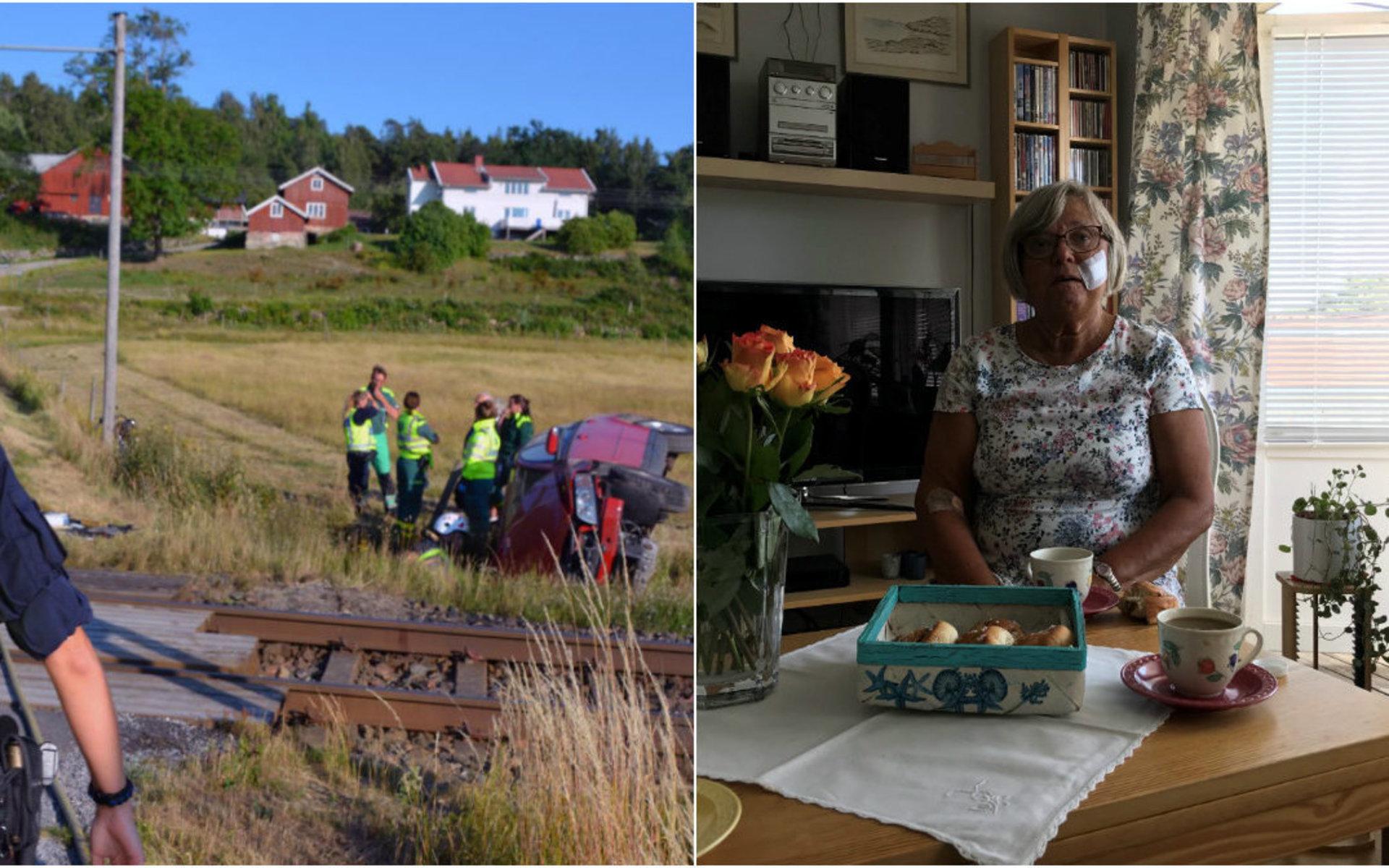 Anita Andersson och Sture Olsson blev påkörda av ett tåg. Men båda klarade sig mirakulöst.