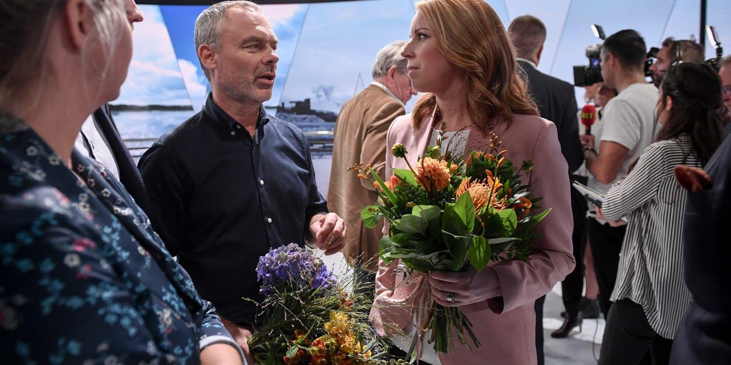 Liberalernas partiledare Jan Björklund (L) och Centerpartiets ledare Annie Lööf (C).
