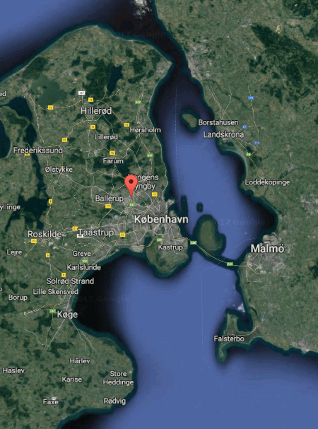 Hon hittades dödad i en park utanför Köpenhamn. Bild: Google maps