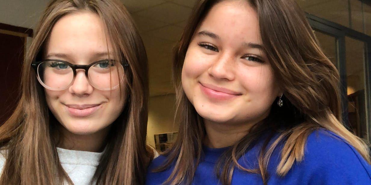 Gretel Ramos och Bianca Lillewarg från Sollentuna hör till de hundratusentals Snapchat-användare som skarpt kritiserar appens nya uppdatering.
