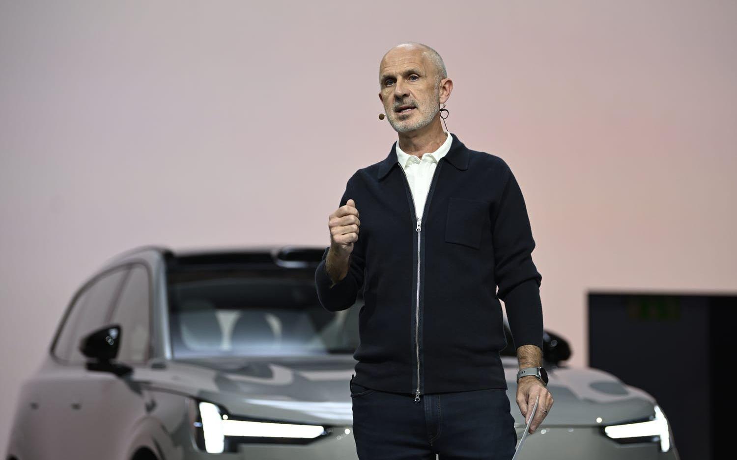 Volvo Cars vd Jim Rowan presenterade nya modellen EX90, och aktien tappade 2,0 procent.