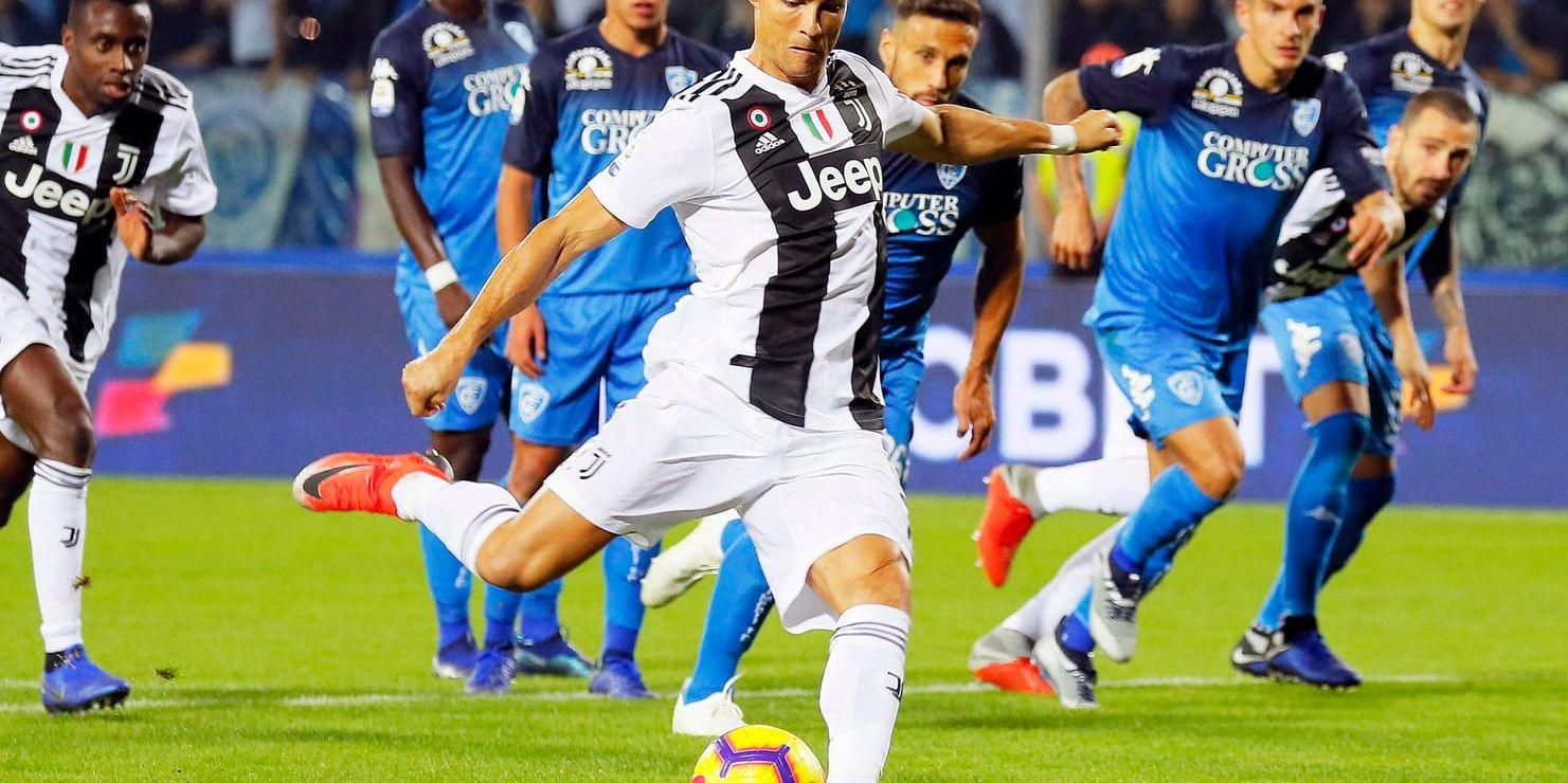 Cristiano Ronaldo gjorde båda målen i Juventus 2–1-seger mot Empoli.