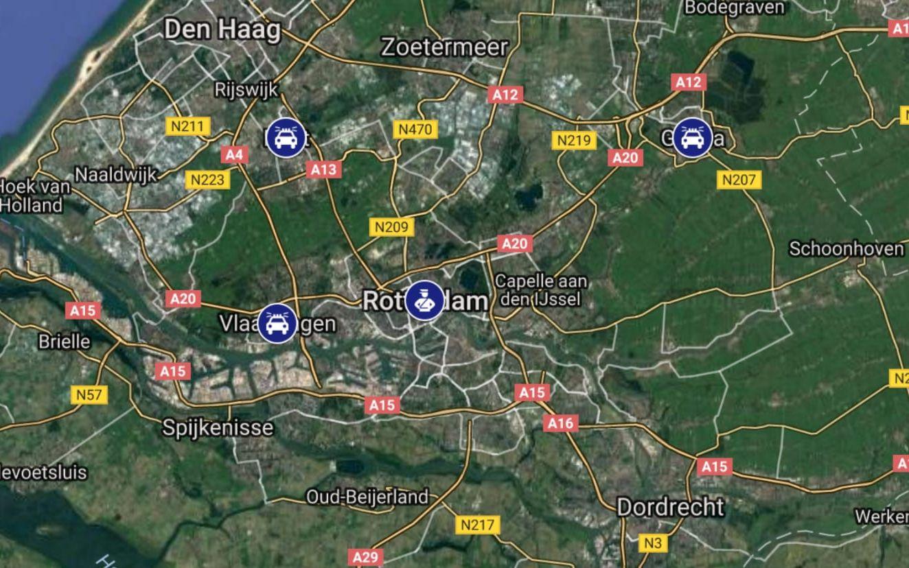 Razzior utfördes på fyra olika adresser i tre olika provinser i Nederländerna efter att gripandena genomförts i Rotterdam.
