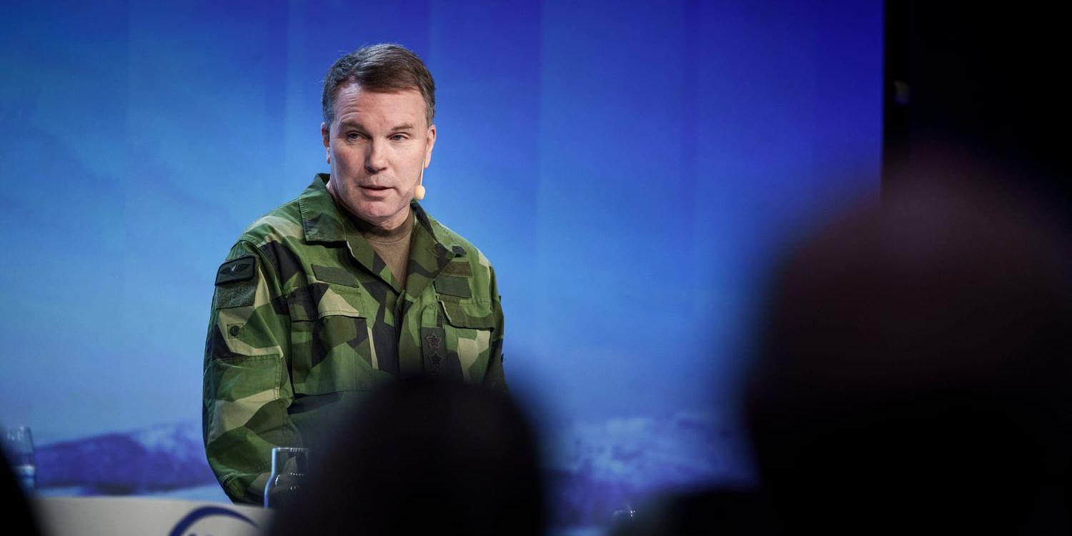 Must-chefen Thomas Nilsson, här talandes under Folk och försvar i Sälen 2025.