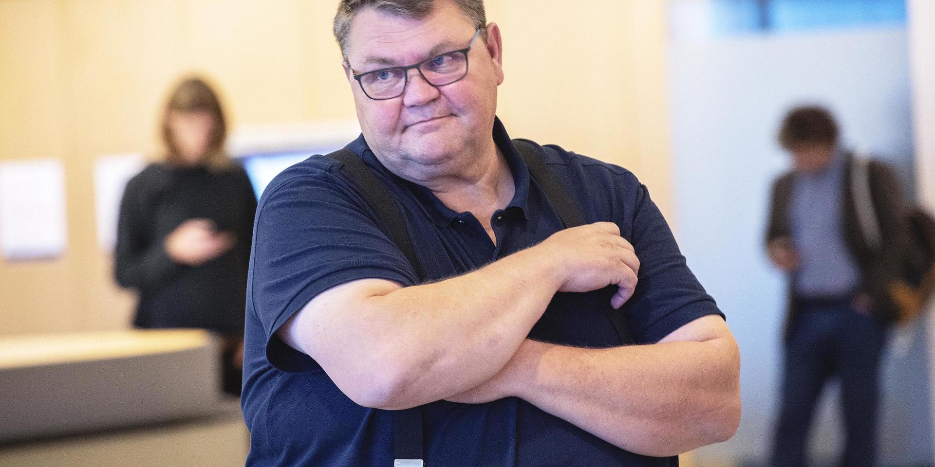 Peter Lundgren vid rättegången i Jönköpings tingsrätt. Nu överklagas den friande domen om sexuellt ofredande. Arkivbild.