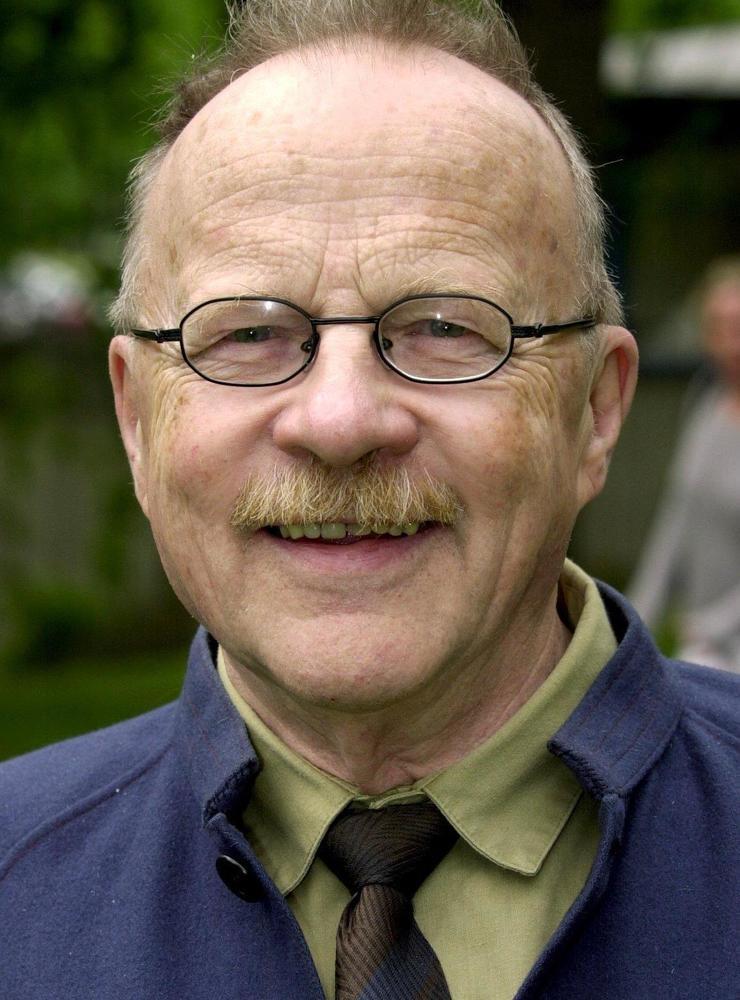 Jan Myrdal på pressträffen för Sommar i P1 år 2000. Hans sändes den 4 augusti det året.