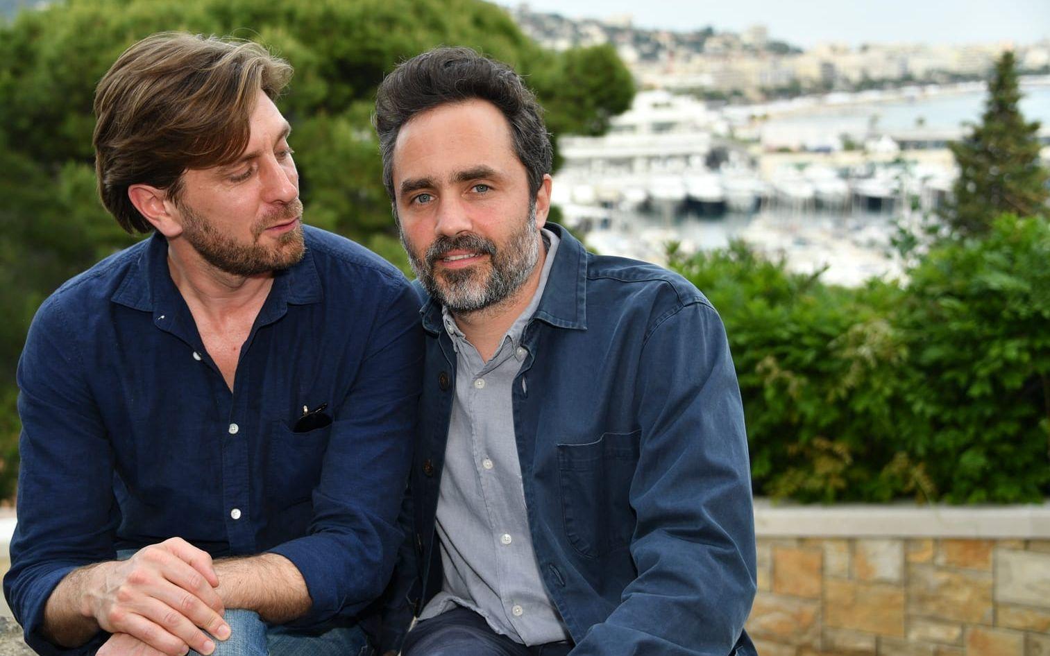 Ruben Östlund och Erik Hemmendorff i Cannes. Bild: Yann Coatsaliou.