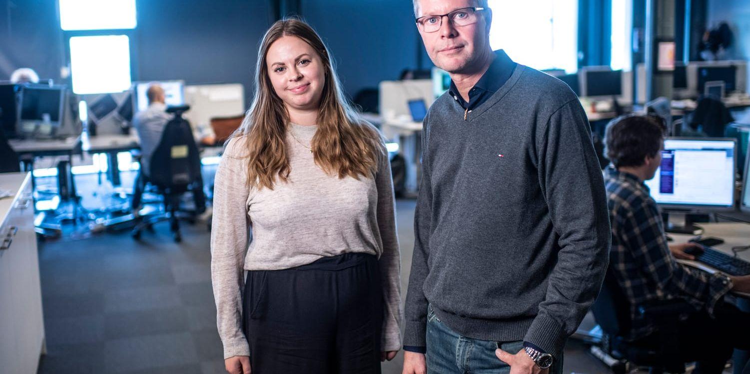 Cecilia Oscarsson, reporter, och Ulf Niklasson, administrativ redaktionschef på GP.