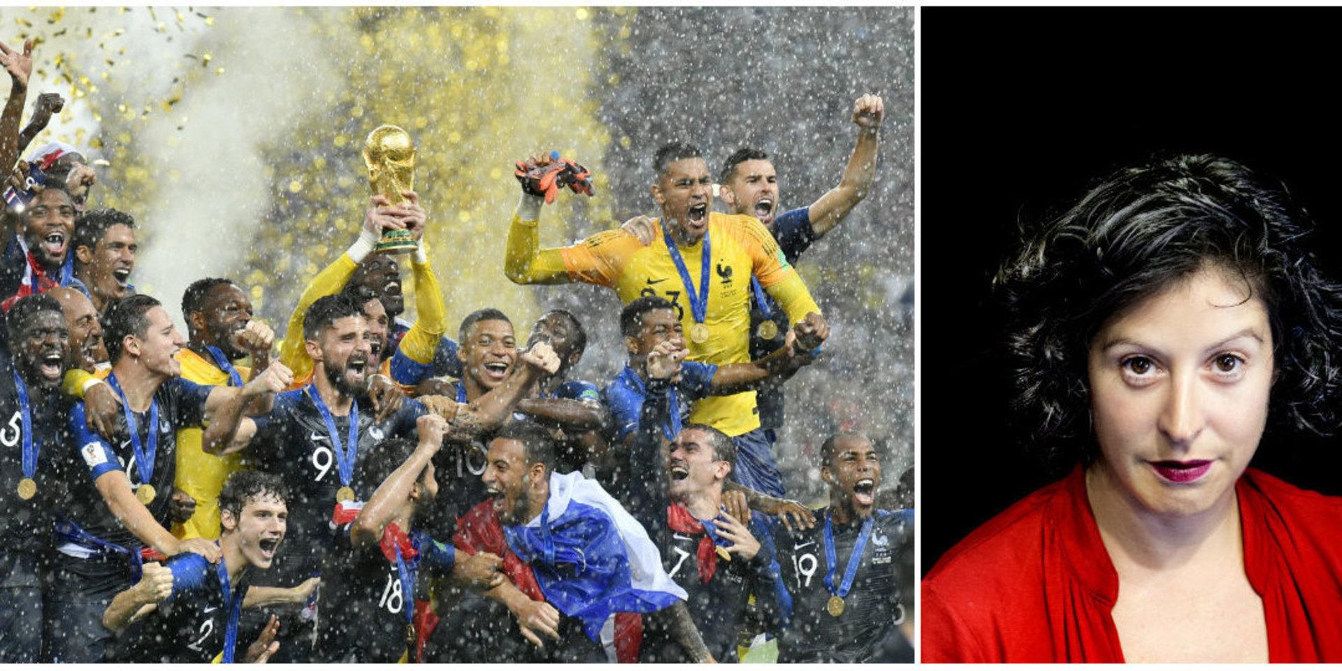 Det franska laget firar segern i årets fotbolls-VM.
