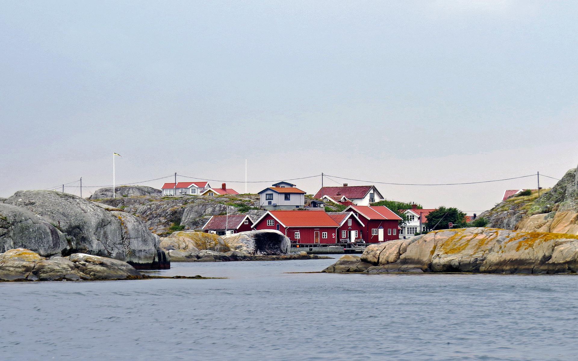 Flatholmen, spelplats för romanen ”Rosen från Tistelön”.