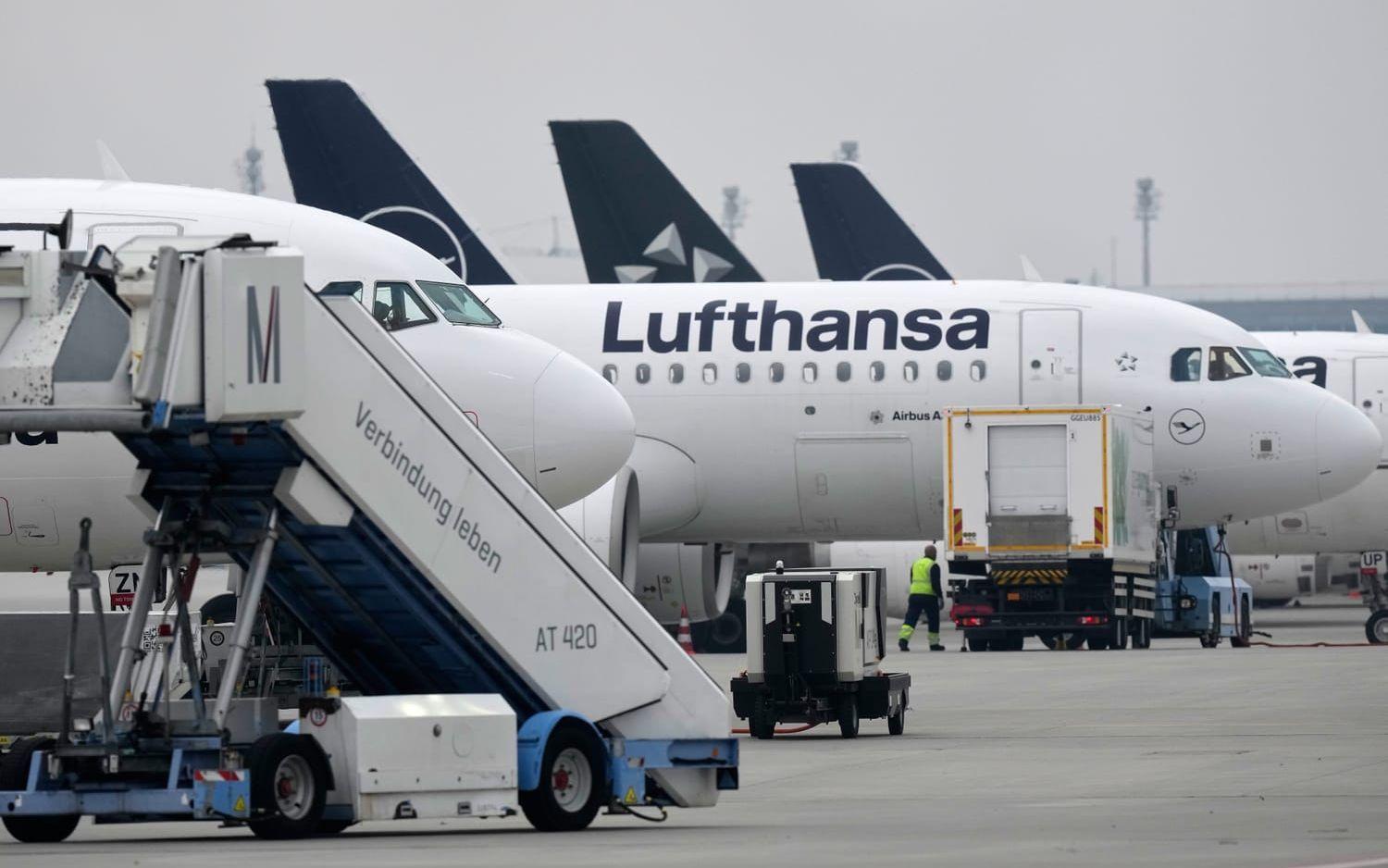 Lufthansa ställer in tusentals avgångar för att spara bränsle. Arkivbild.