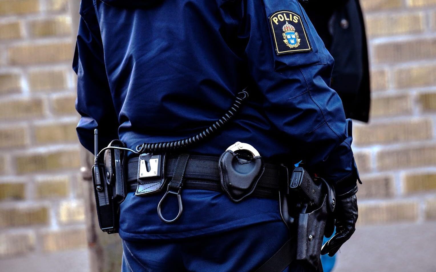 Personen hittades vid en busskur i närheten av Borås. Polisen har spärrat av platsen för teknisk undersökning. Bild: TT/Arkiv