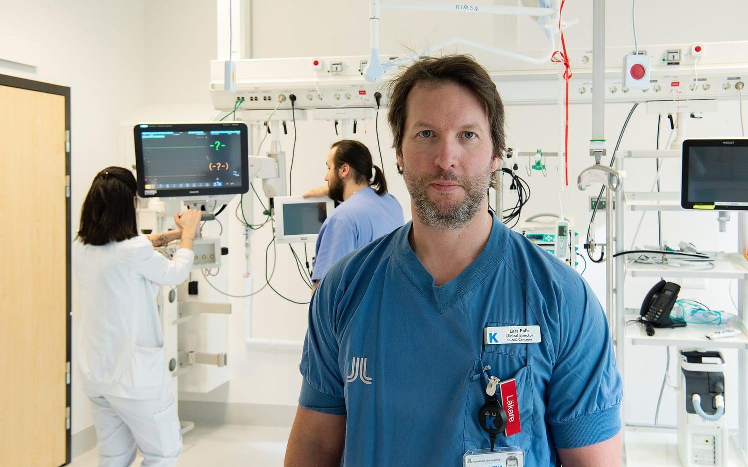Lars Falk, överläkare och verksamhetschef på Ecmo Centrum vid Karolinska universitetssjukhuset.