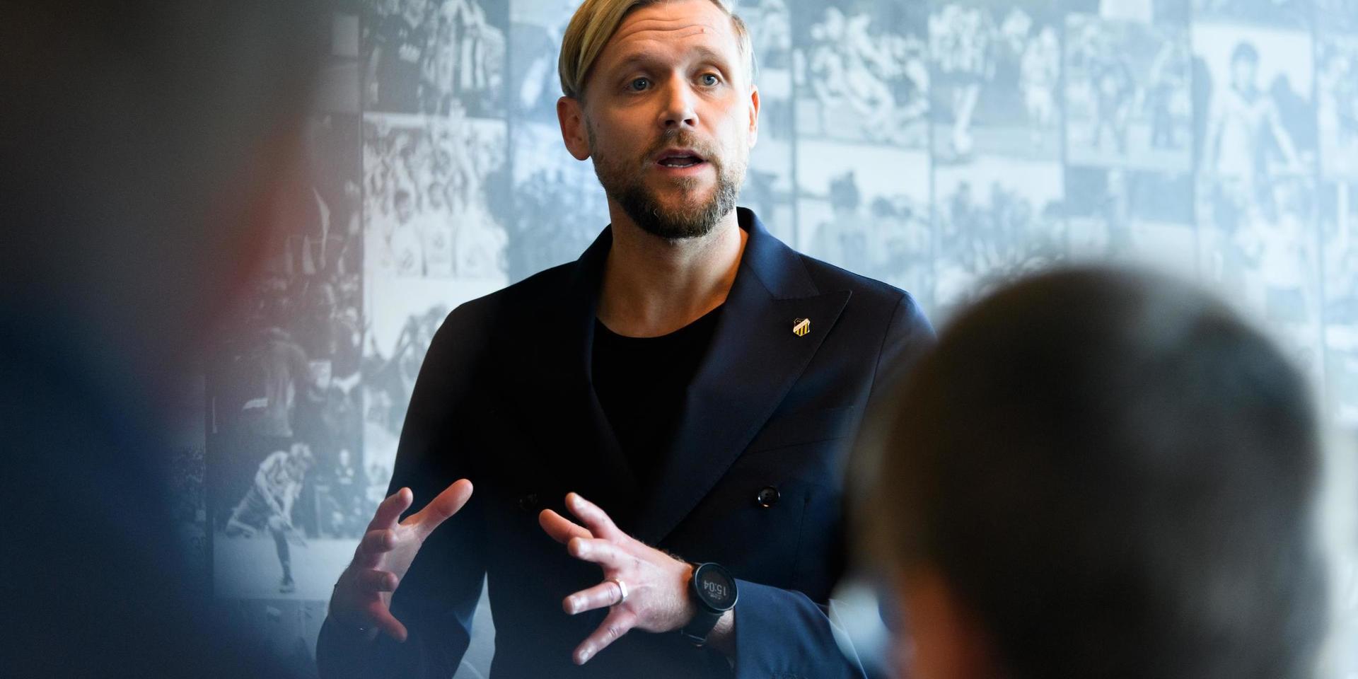 Häckens klubbchef Marcus Jodin hoppas på fortsatt stöd från näringslivet i Göteborg. 