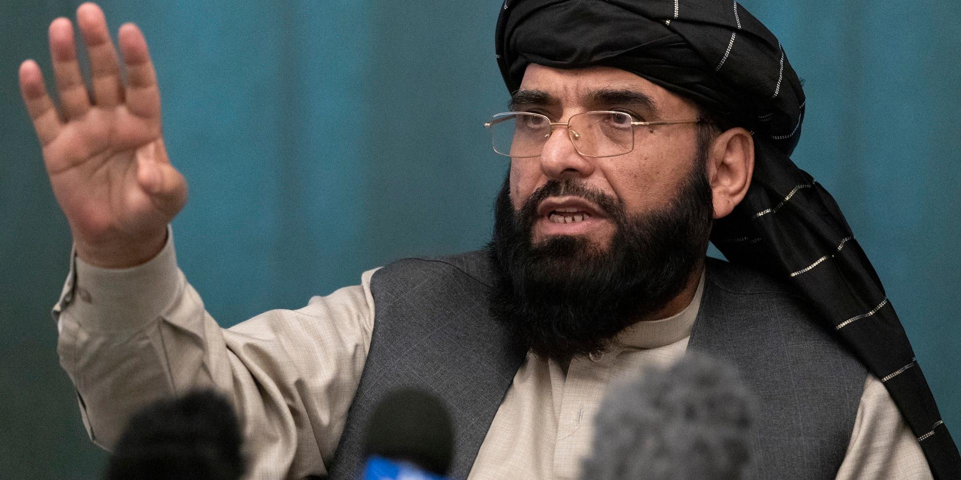 Talibanernas politiska talesperson Suhail Shaheen. Arkivbild. 