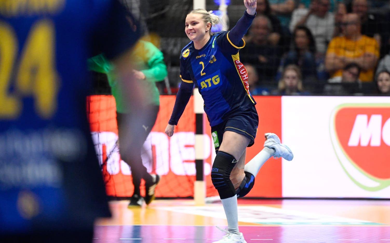 Clara Lerby stod för en ny bra insats i VM när Sverige spelade mot Kuba. 
