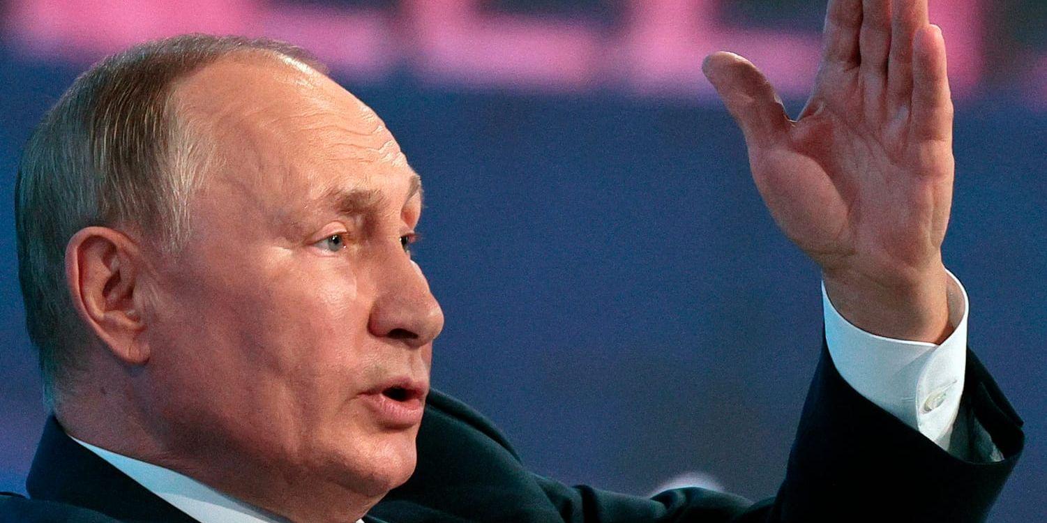 Rysslands president Vladimir Putin. Bild från tidigare i september.