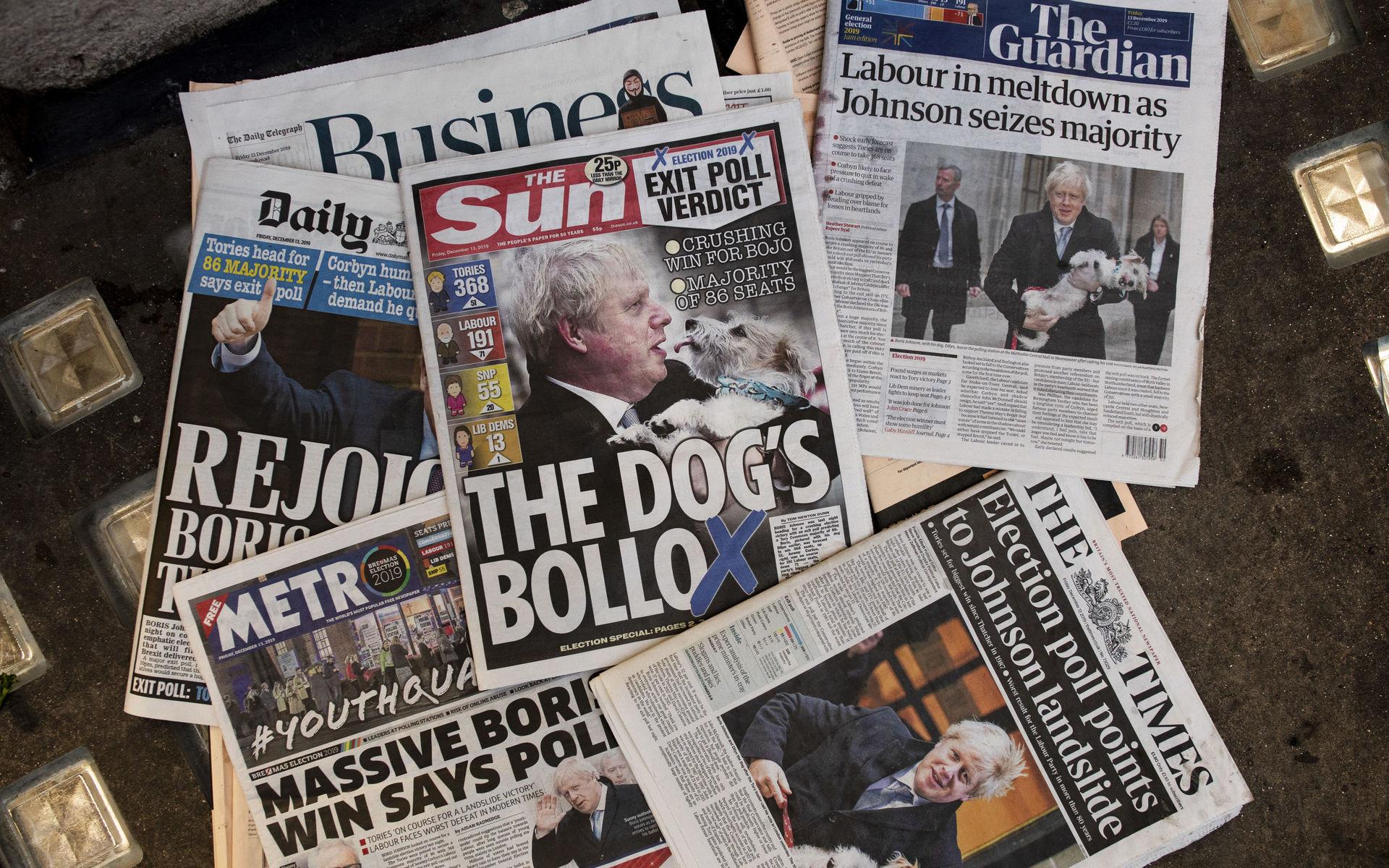 Det var blandade slutsatser i de engelska morgontidningarna dagen efter valet. 