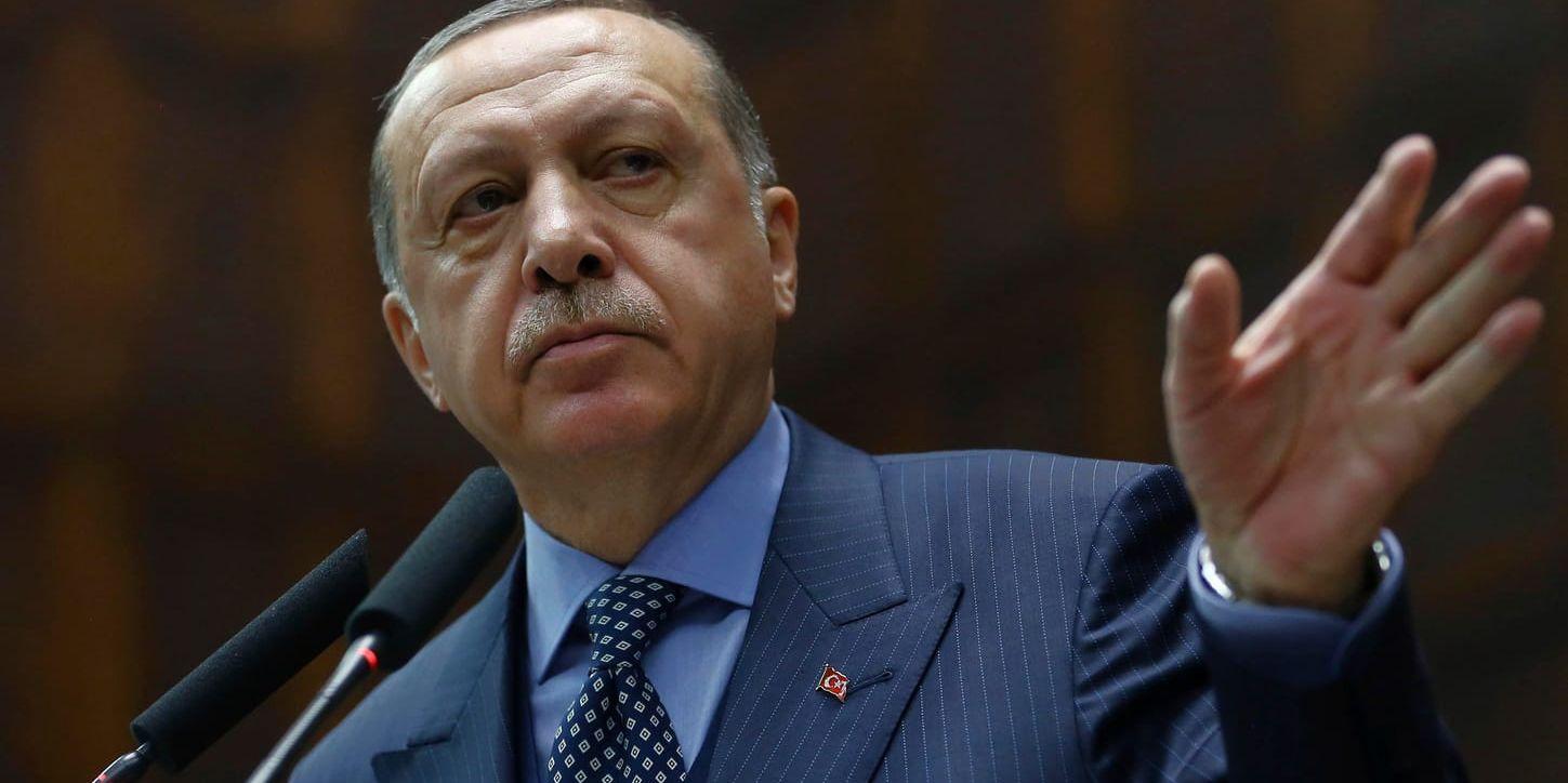 Turkiets president Recep Tayyip Erdogan lovar att slå tillbaka mot anklagelser om skatteflykt. Arkivbild.