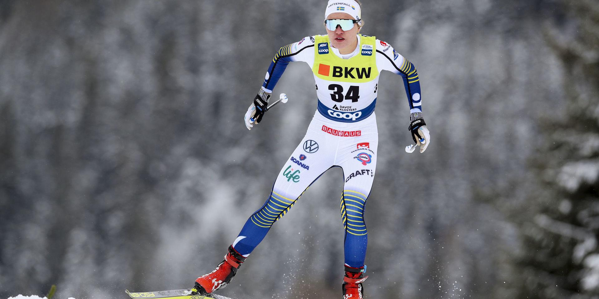 Linn Svahn under gårdagens sprint.