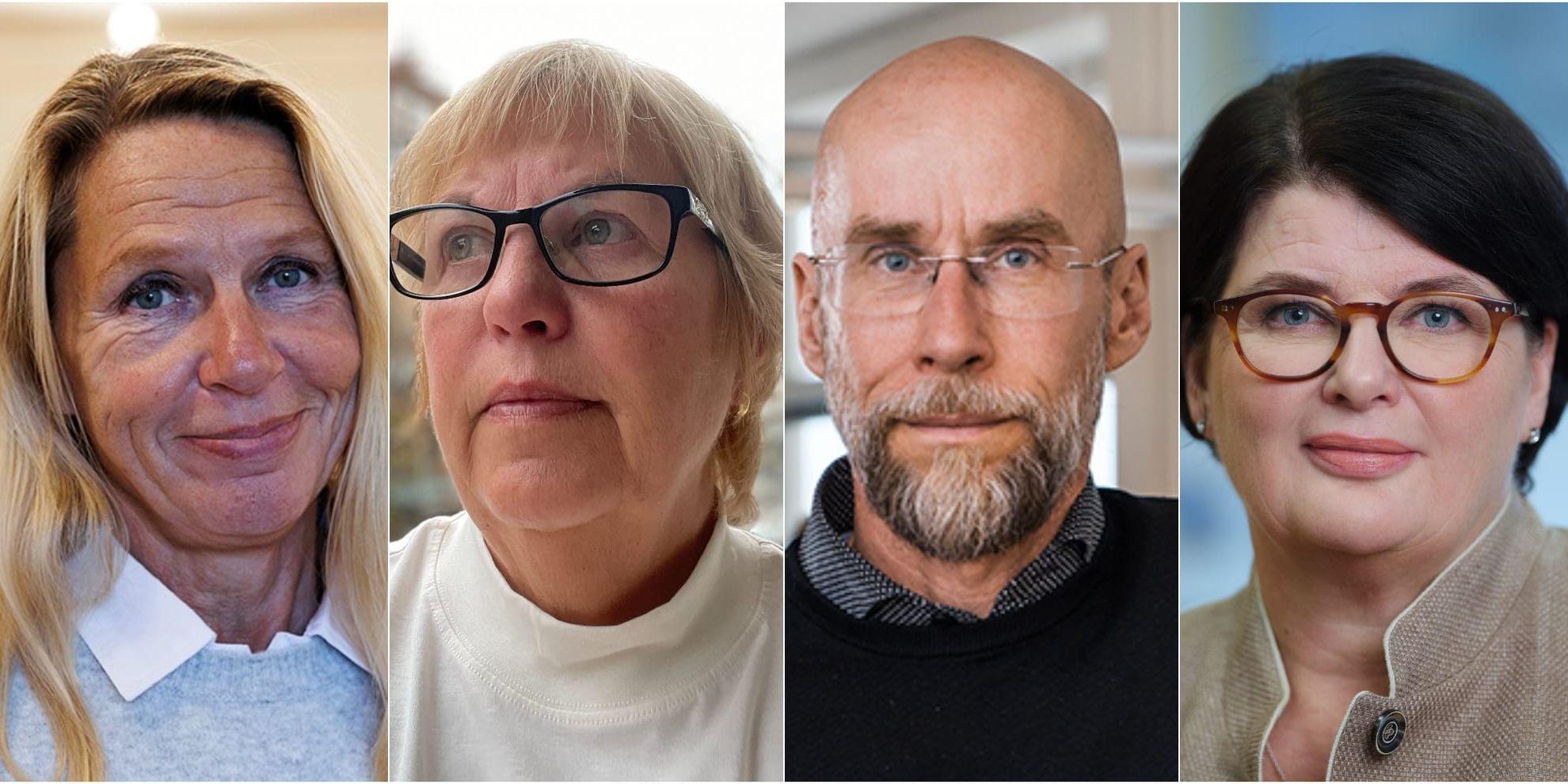 Bildkollage på Tina Olsson Sirén, Lena Henriksson, Fredrik Hjulström och Heike Erkers.