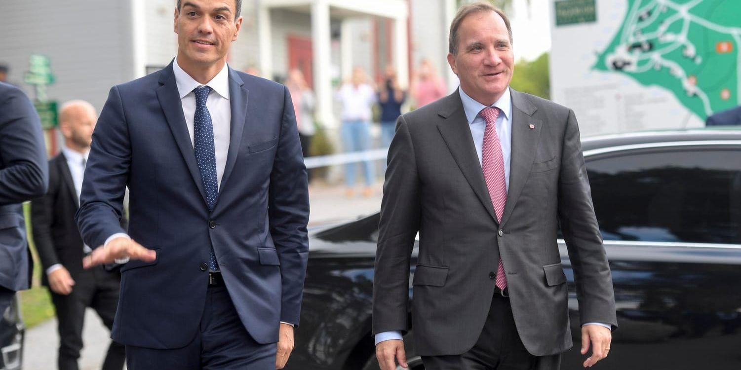 Statsminister Stefan Löfven (S) träffade Spaniens premiärminister Pedro Sánchez på onsdagen.