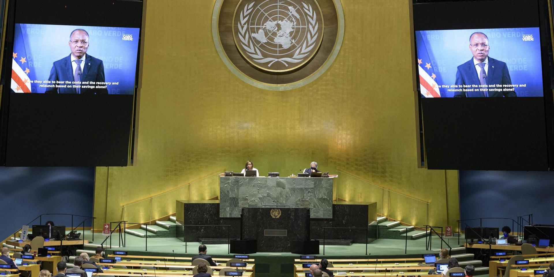 Kap Verdes premiärminister José Uisses Correia e Silva talar i FN i fjol.