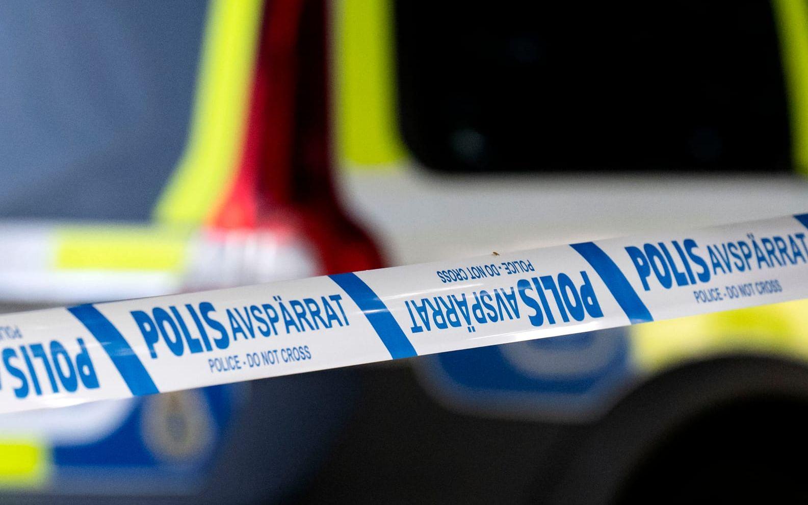 De båda männen greps när polisen slog till mot en en adress i Falkenberg. Arkivbild.