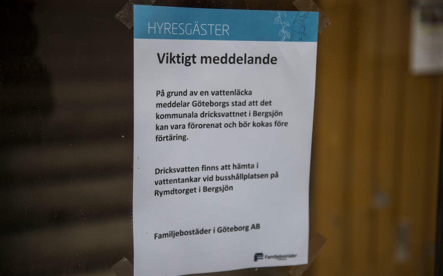Boende i berörda områden förväntas få koka sitt kranvatten åtminstone fram till på fredagen. Omkring 30 000 personer beräknas vara drabbade. Bild: Olof Ohlsson