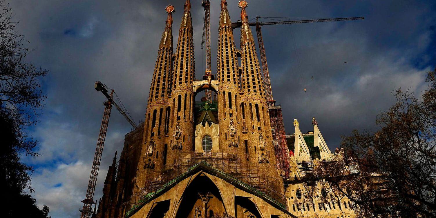 Gaudis kyrka La Sagrada Familia lockar inte lika många svenskar längre. Arkivbild.