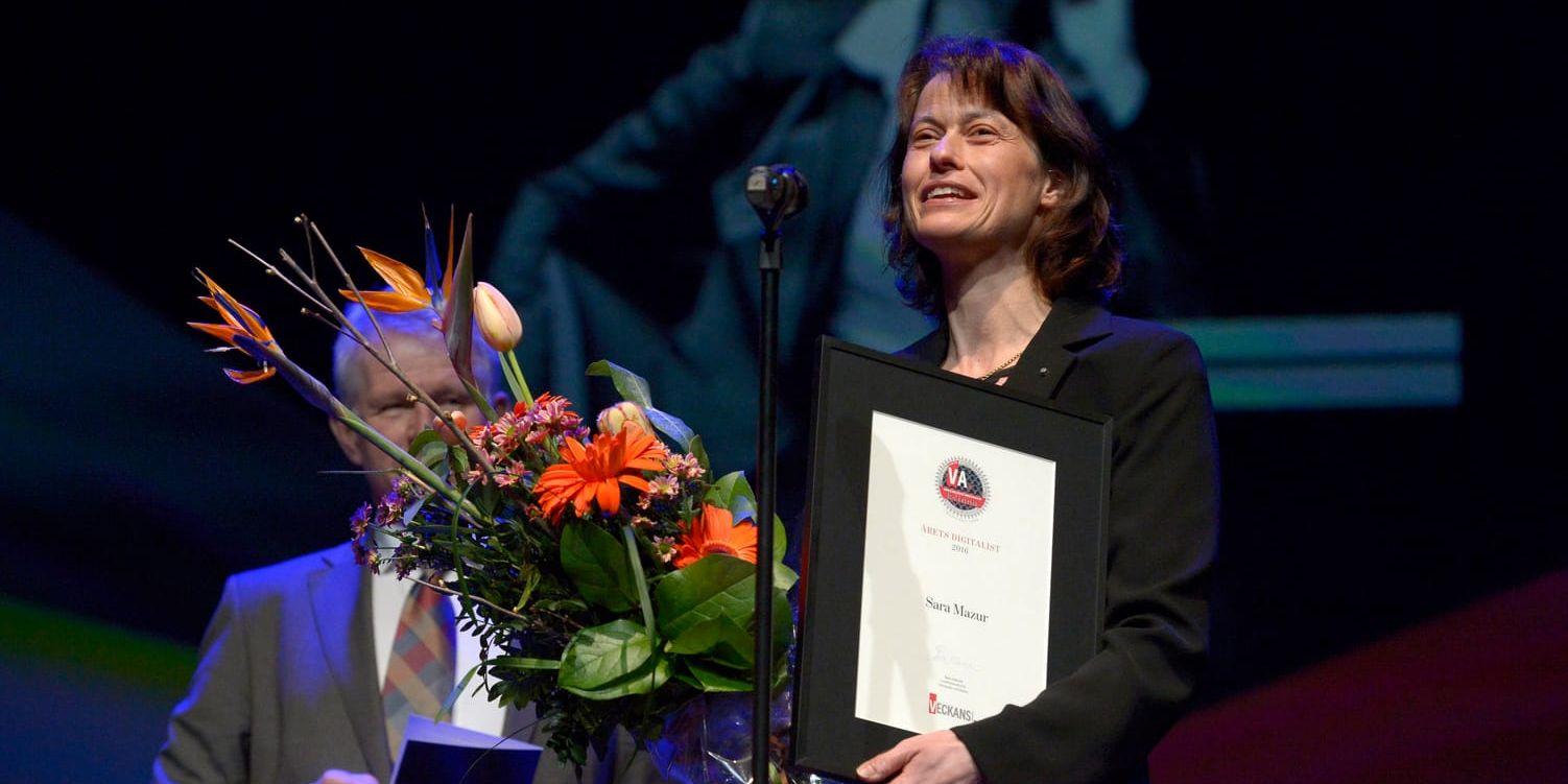 Sara Mazur tilldelades utmärkelsen Årets Digitalist av Veckans Affärer 2016.