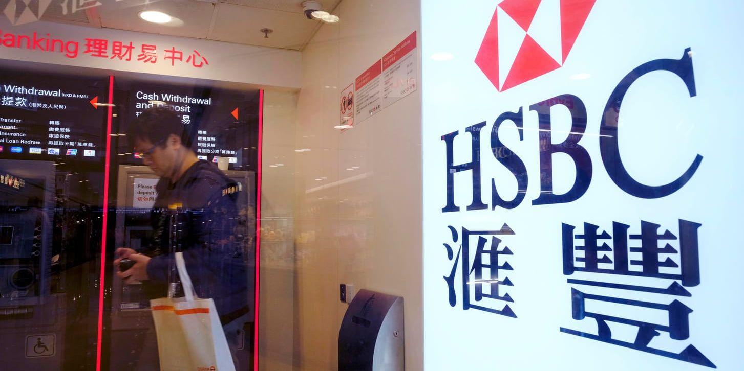 HSBC redovisar ett oväntat svagt resultat. Arkivbild från ett av bankens kontor i Hongkong.