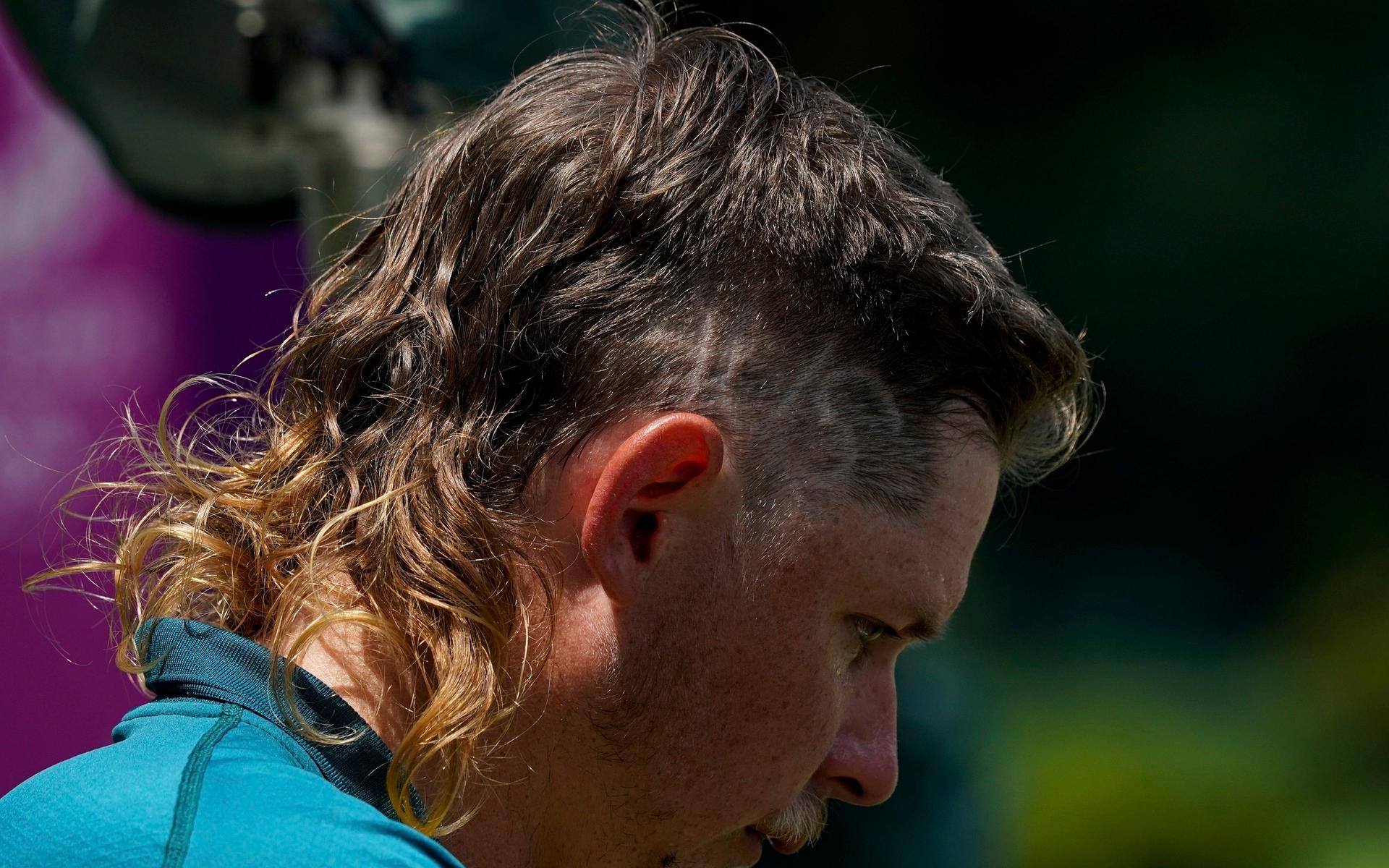 Australiensiske golfaren Cameron Smith med en stark kandidat för spelens galnaste frisyr. 
