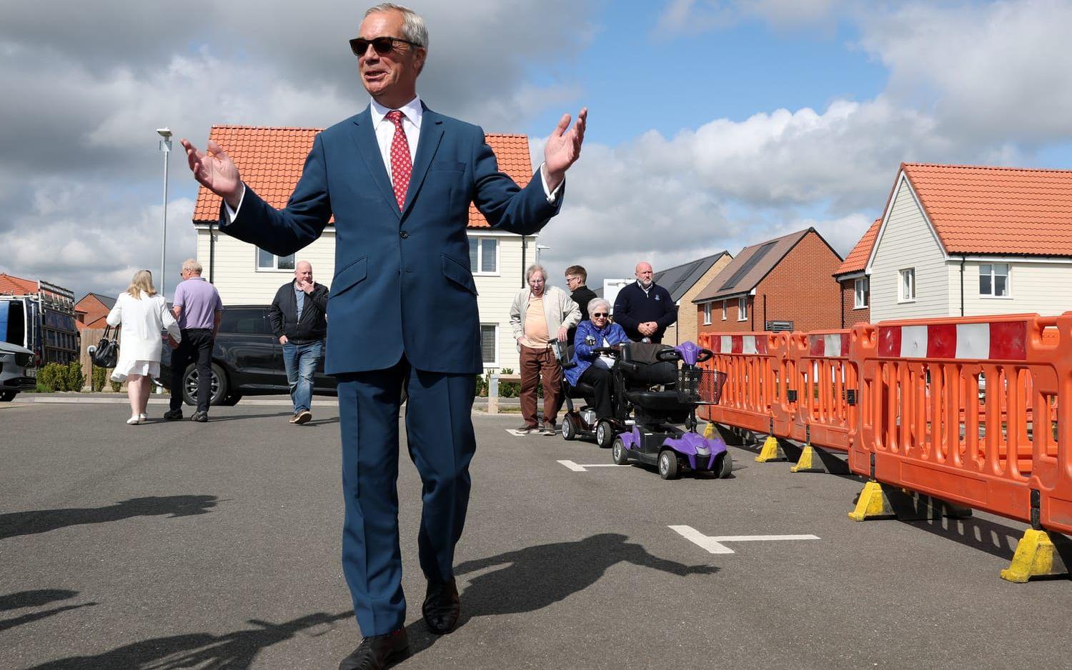 Reformpartiets ledare Nigel Farage på torsdagen.