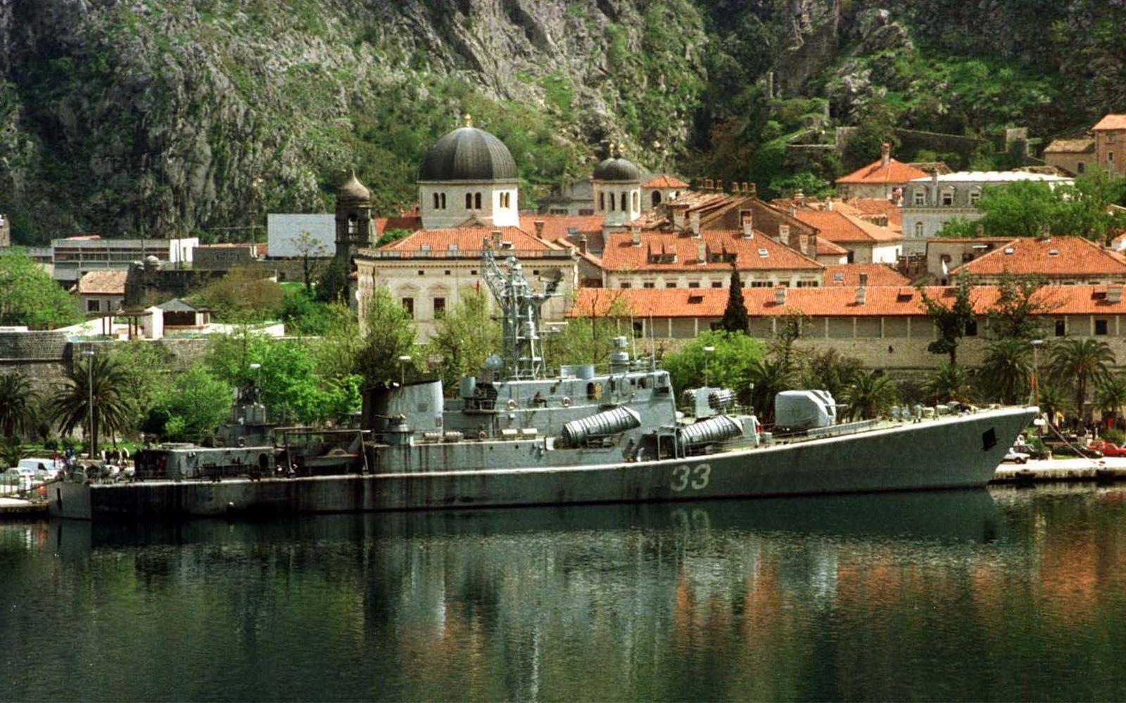 Staden Kotor i Montenegro. 