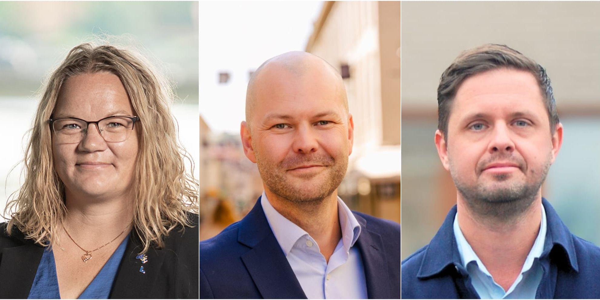 Bildkollage på liberalerna Cecilia Rönn, Pär Gustafsson och Carl-Otto Engberg.