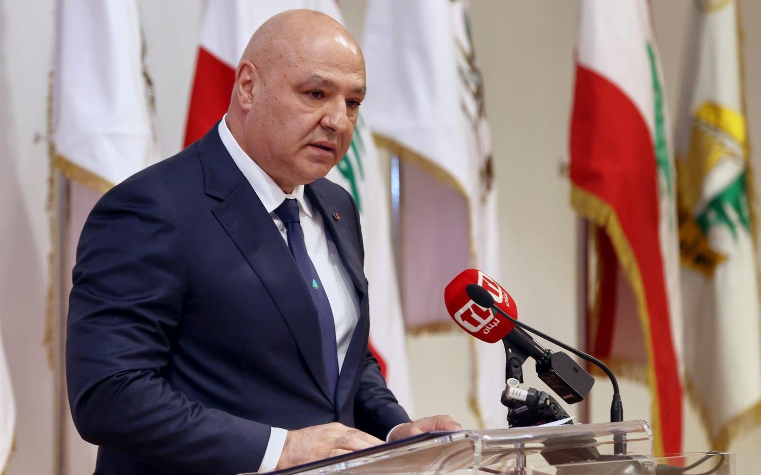 Libanons president Joseph Aoun. Arkivbild.