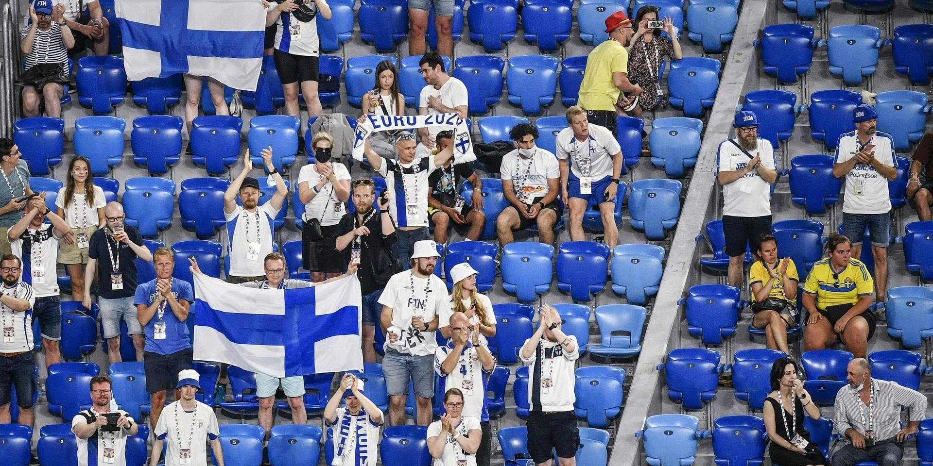 Det var en hel del finländska supportrar i S:t Petersburg.