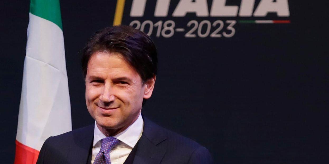 Giuseppe Conte har godkänts som premiärminister av Italiens president Sergio Mattarella. Arkivbild.