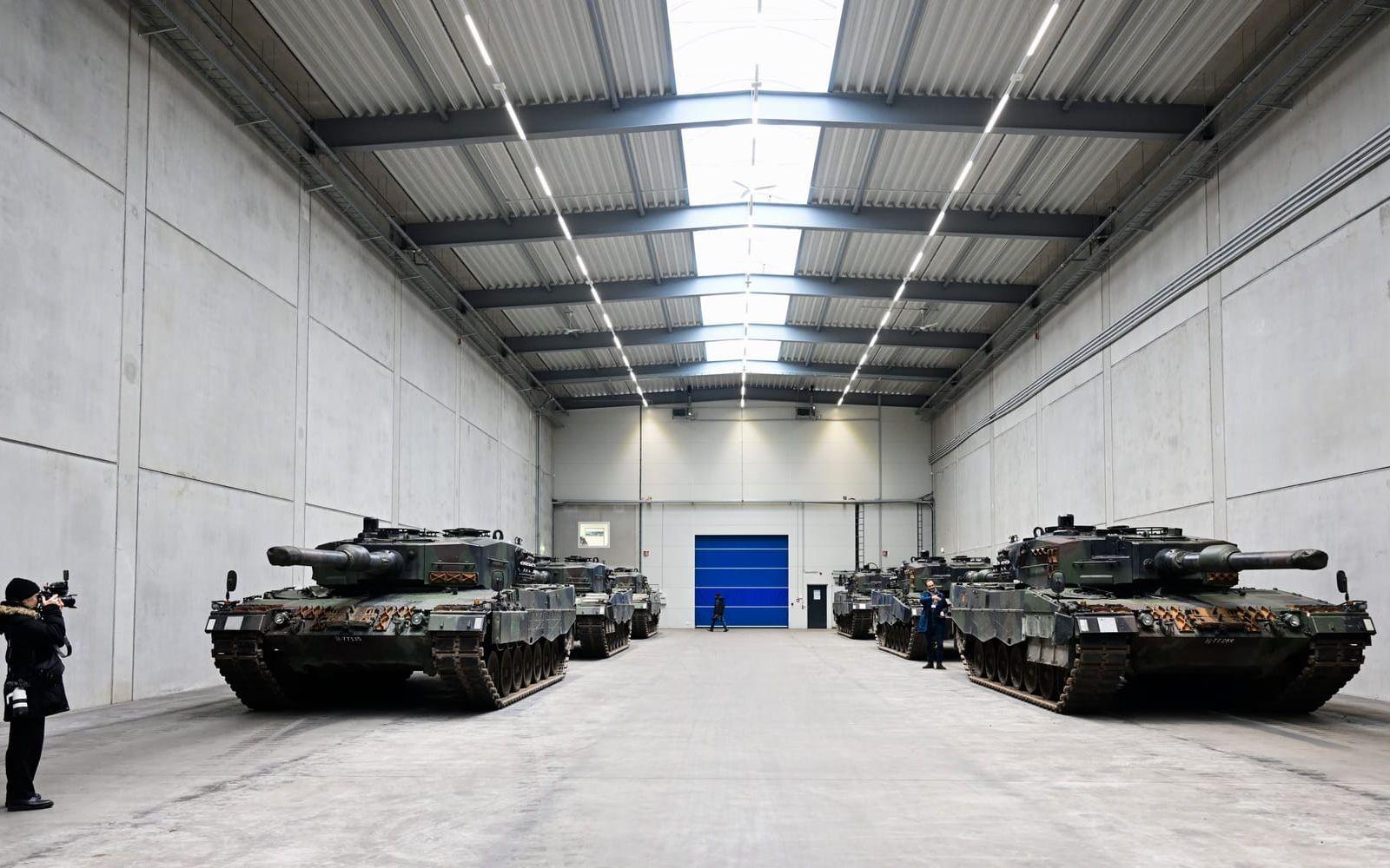 Tyska Rheinmetall, som bland annat tillverkar stridsvagnen Leopard, ska bygga flera vapenfabriker i Ukraina. Arkivbild.