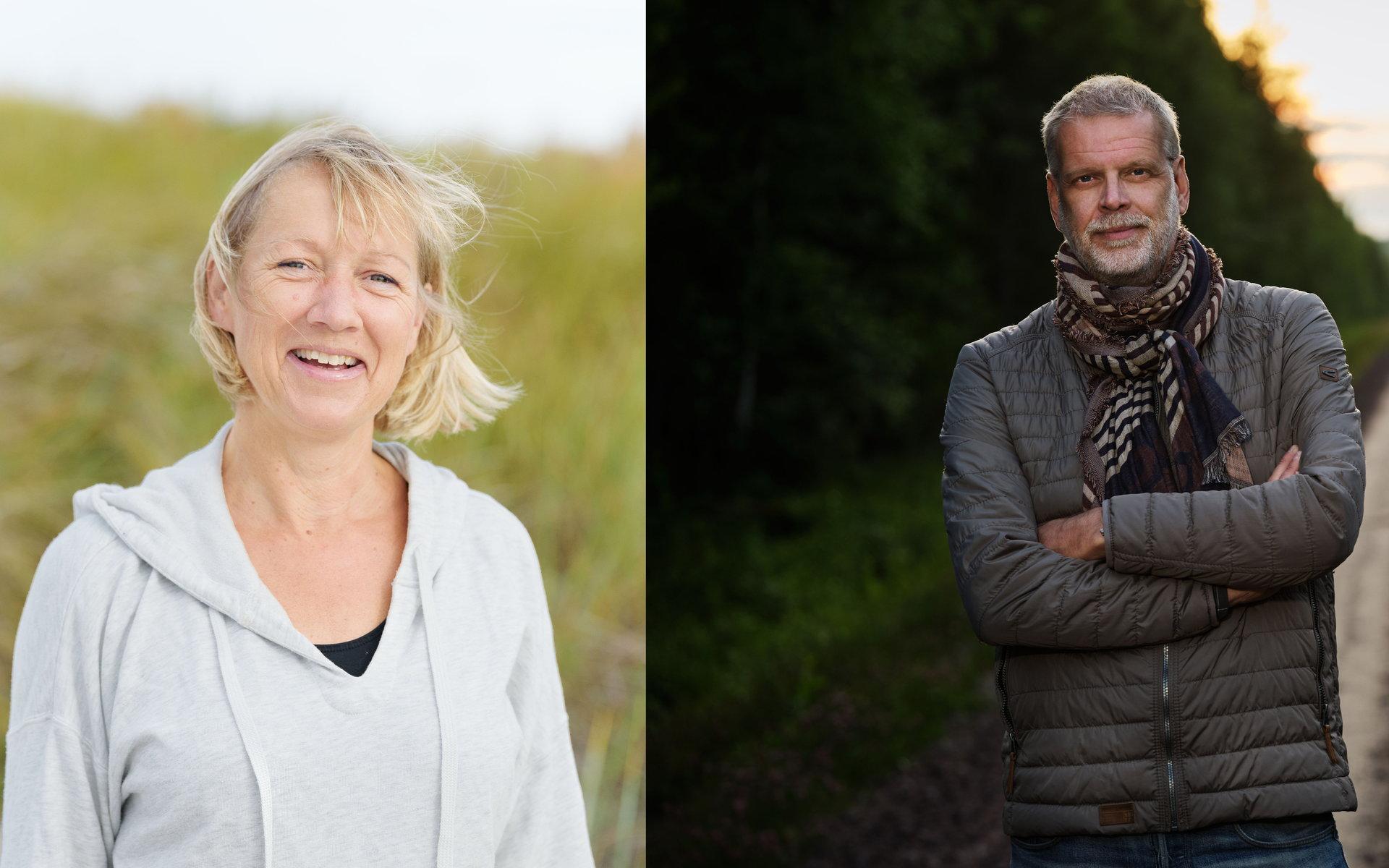 Camilla Ahlgren och Hans Rosenfeldt återförenas för att göra tv-serien &quot;Vargasommar&quot;. Pressbild.