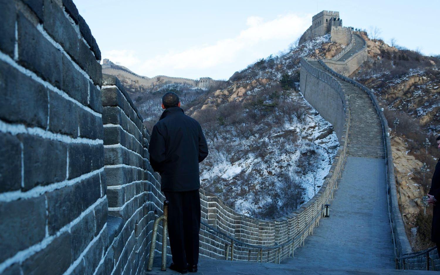 18 november 2009: Obama besöker en del av Kinesiska muren. Foto: Pete Souza / Vita Huset