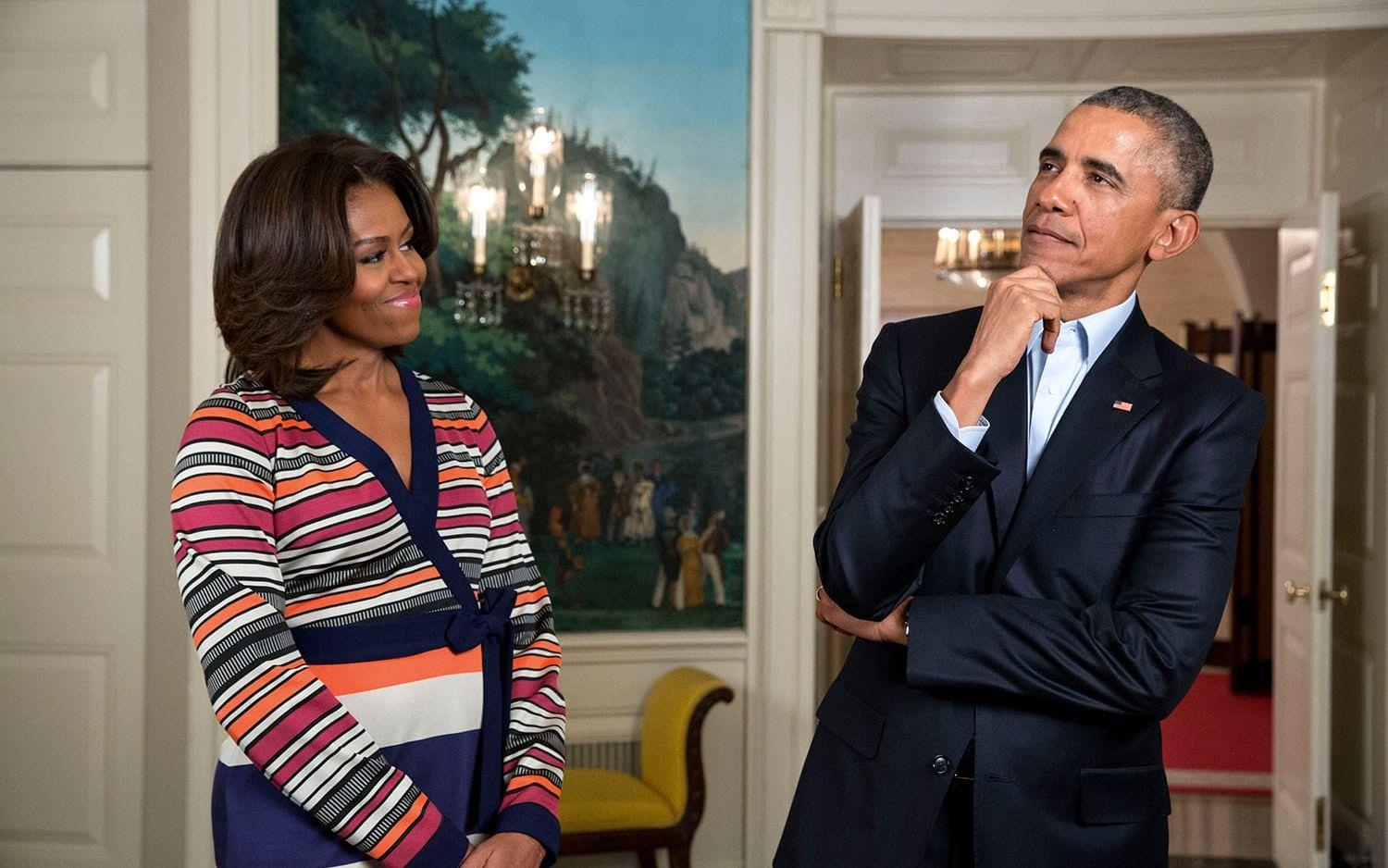 20 februari, 2015: Presidenten och Michelle Obama spelar in en video för hälsokampanjen "Let's move". Foto: Pete Souza / Vita Huset